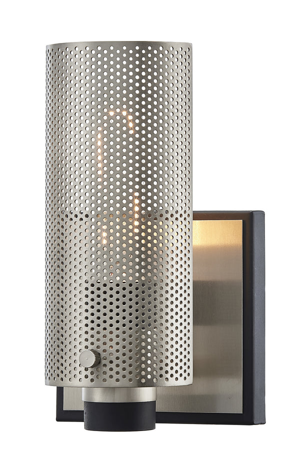 Troy Lighting - B7111 - One Light Wall Sconce - Pilsen - Carbide Blk W Satin Nickel from Lighting & Bulbs Unlimited in Charlotte, NC
