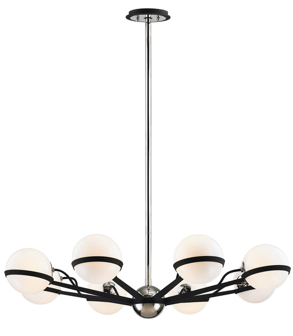 Troy Lighting - F7164 - Eight Light Chandelier - Ace - Carbide Blk With Polished Nickel from Lighting & Bulbs Unlimited in Charlotte, NC