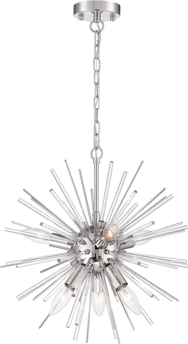 Nuvo Lighting - 60-6993 - Eight Light Chandelier - Cirrus - Polished Nickel from Lighting & Bulbs Unlimited in Charlotte, NC