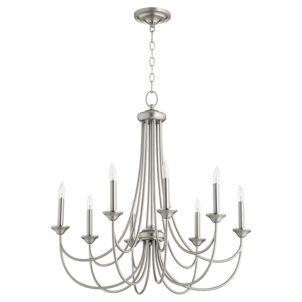 Quorum - 6250-8-65 - Eight Light Chandelier - Brooks - Satin Nickel from Lighting & Bulbs Unlimited in Charlotte, NC