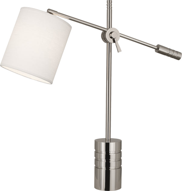 Robert Abbey - S291 - One Light Table Lamp - Campbell - Polished Nickel from Lighting & Bulbs Unlimited in Charlotte, NC