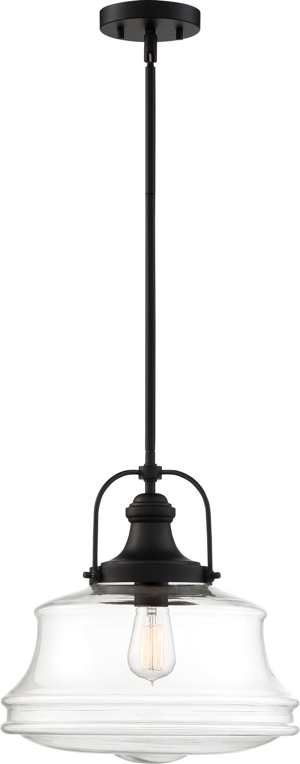 Nuvo Lighting - 60-6759 - One Light Pendant - Basel - Bronze / Clear Glass from Lighting & Bulbs Unlimited in Charlotte, NC