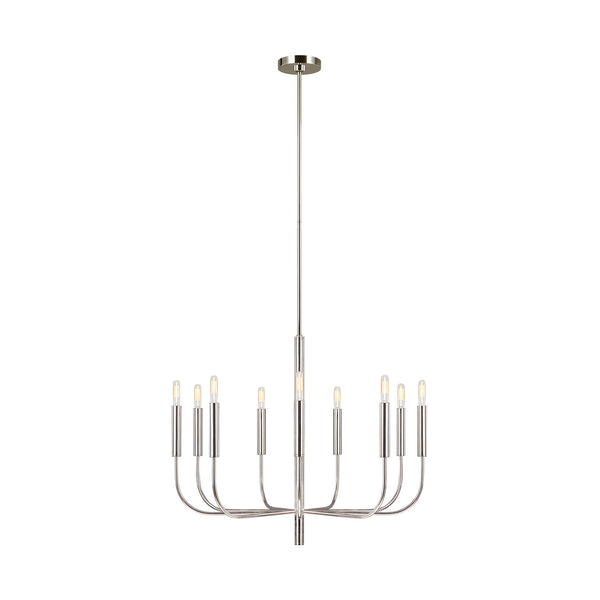 Visual Comfort Studio - EC1009PN - Nine Light Chandelier - Brianna - Polished Nickel from Lighting & Bulbs Unlimited in Charlotte, NC