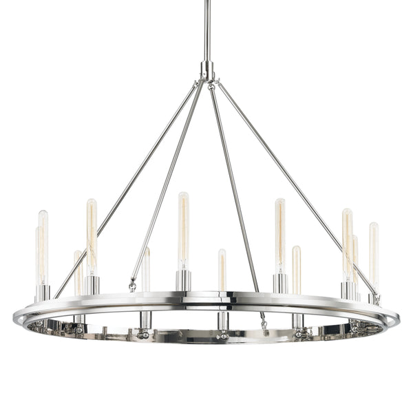 Hudson Valley - 2745-PN - 12 Light Pendant - Chambers - Polished Nickel from Lighting & Bulbs Unlimited in Charlotte, NC