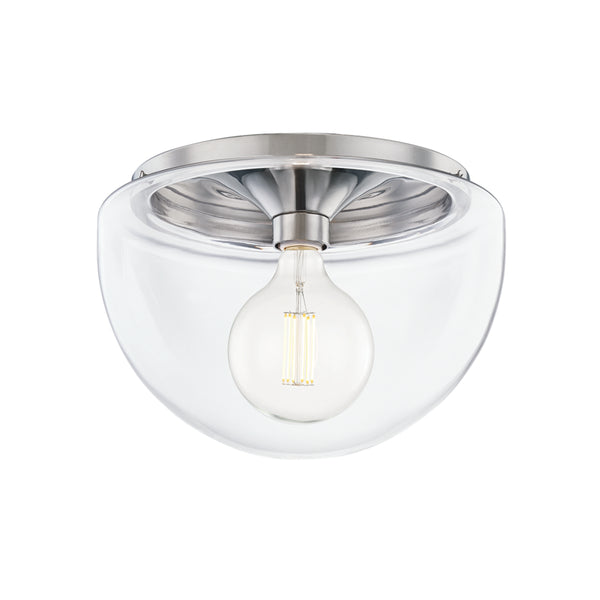 Mitzi - H284501L-PN - One Light Flush Mount - Grace - Polished Nickel from Lighting & Bulbs Unlimited in Charlotte, NC