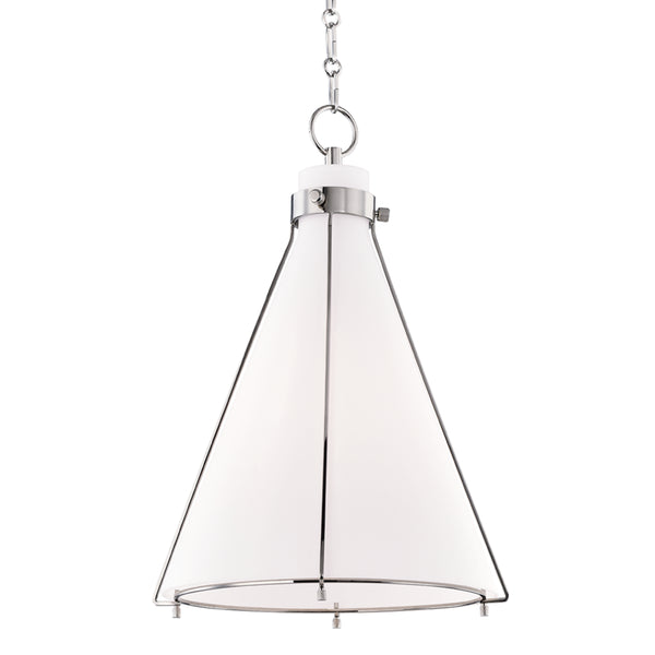 Hudson Valley - 7316-PN - One Light Pendant - Eldridge - Polished Nickel from Lighting & Bulbs Unlimited in Charlotte, NC