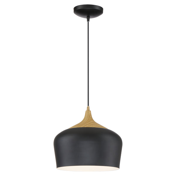 Access - 52057LEDDLP-BL/WGN - LED Pendant - Blend - Black with Wood Grain from Lighting & Bulbs Unlimited in Charlotte, NC
