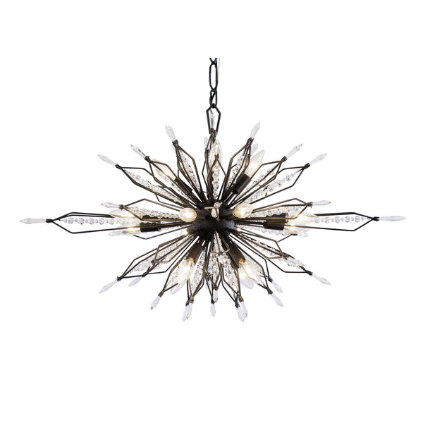 Varaluz - 311N16CB - 16 Light Linear Pendant - Orbital - Carbon from Lighting & Bulbs Unlimited in Charlotte, NC