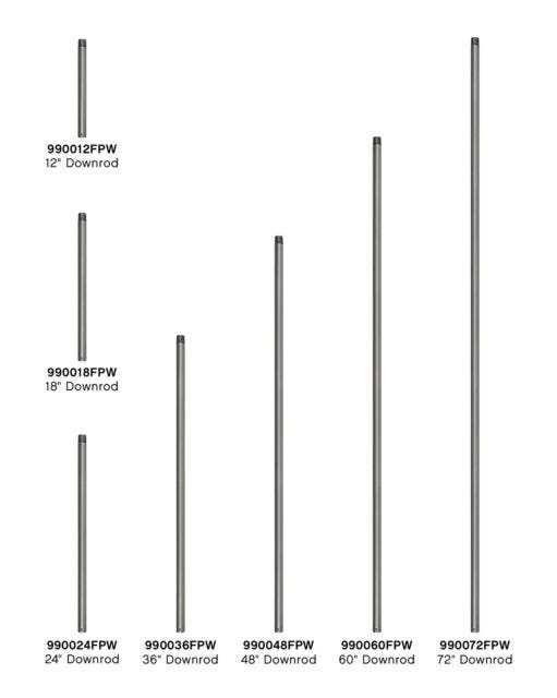 Hinkley - 990018FPW - Downrod - 18`` Downrod - Pewter from Lighting & Bulbs Unlimited in Charlotte, NC
