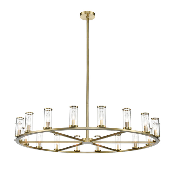 Alora - CH309018NBCG - 18 Light Chandelier - Revolve - Clear Glass/Natural Brass from Lighting & Bulbs Unlimited in Charlotte, NC