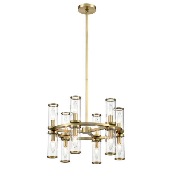 Alora - CH309066NBCG - 12 Light Chandelier - Revolve - Clear Glass/Natural Brass from Lighting & Bulbs Unlimited in Charlotte, NC