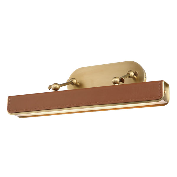 Alora - PL307919VBCL - LED Wall Sconce - Valise Picture - Cognac Leather/Vintage Brass from Lighting & Bulbs Unlimited in Charlotte, NC