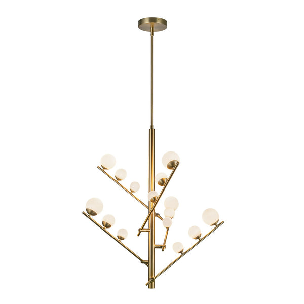 Kuzco Lighting - CH55530-BG/OP - LED Chandelier - Juniper - Brushed Gold/Opal Glass from Lighting & Bulbs Unlimited in Charlotte, NC