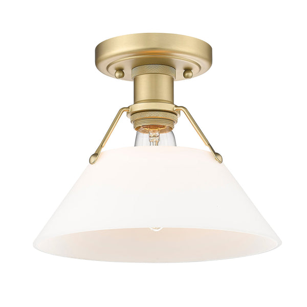 Golden - 3306-FM BCB-OP - One Light Flush Mount - Orwell BCB - Brushed Champagne Bronze from Lighting & Bulbs Unlimited in Charlotte, NC