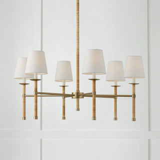 brass chandelier with shades