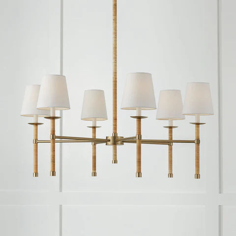brass chandelier with shades