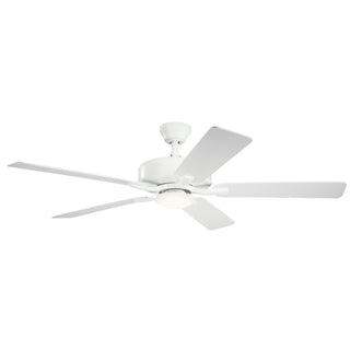 Buy matte-white-finish-with-matte-white-blades Basics Pro Designer Outdoor (Damp) Ceiling Fan with Light by Kichler