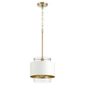 Glass Cylinder Drum Pendants Outdoor (Damp) Pendant by Quorum