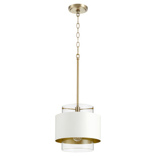 Glass Cylinder Drum Pendants Outdoor (Damp) Pendant by Quorum