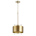 Glass Cylinder Drum Pendants Outdoor (Damp) Pendant by Quorum