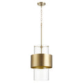 Glass Cylinder Drum Pendants Outdoor (Damp) Pendant by Quorum