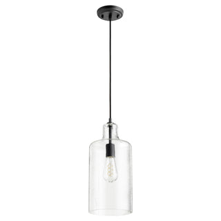 Buy textured-black-with-clear-glass Pendants Outdoor (Damp) Pendant by Quorum