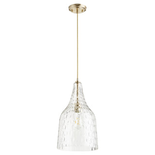 Buy aged-brass-with-clear-glass-and-clear-shade Pendants Outdoor (Damp) Pendant by Quorum