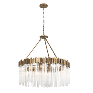 Buy havana-gold-with-clear-fluted-glass-glass-and-frosted-shade Matrix Pendant by Varaluz