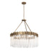 Havana Gold with Clear Fluted Glass Glass and Frosted Shade