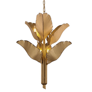 Buy gold Banana Leaf Chandelier by Varaluz