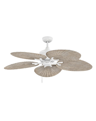 Buy matte-white-finish-with-weathered-wood-blades 5-Blades Tropic Air Outdoor (Wet) Ceiling Fan (Light Kit Available) by Hinkley