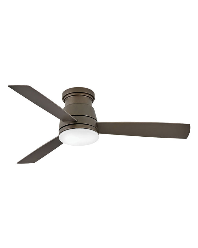 Trey Outdoor (Wet) Flush Mount Ceiling Fan with Light by Hinkley
