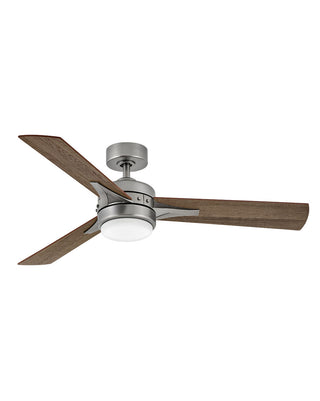 Buy pewter-finish-with-teak-and-reversible-driftwood-blades Ventus Ceiling Fan with Light by Hinkley