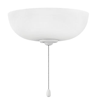 Buy appliance-white-with-white-frosted-glass Light Kit with Glass Bowl Fan Light Kit by Hinkley