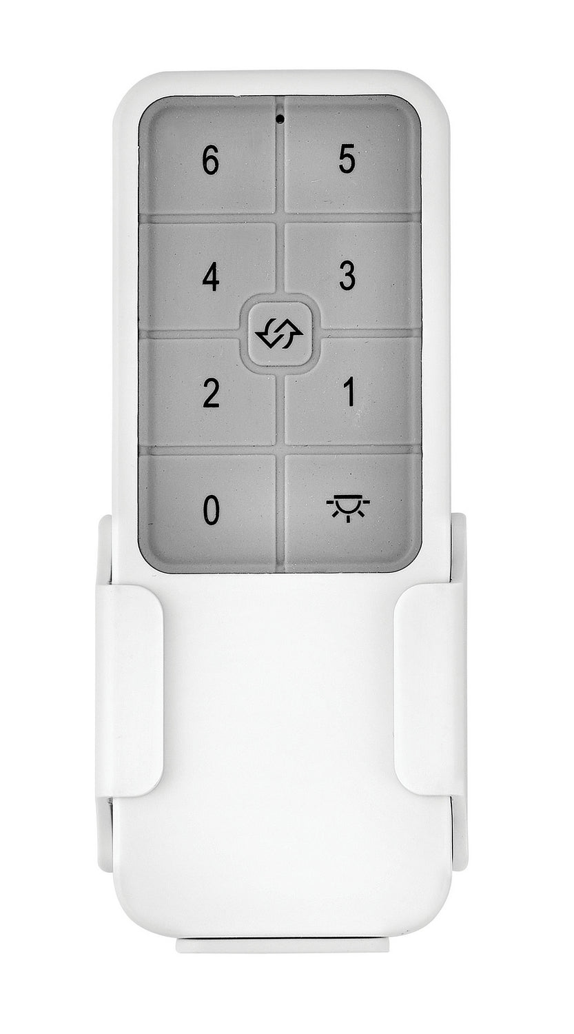 Remote Control 6Spd DC Remote Control by Hinkley – Lights: One Light (2.75"L x 2.75"W x 5.25"H) – Finish: White – Hinkley-980003FWH