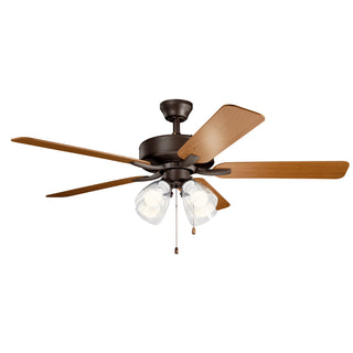 Buy satin-natural-bronze-finish-with-cherry-blades Basics Pro Premier Ceiling Fan with Light by Kichler