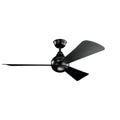 Sola Outdoor (Wet) Flush Mount Ceiling Fan with Light by Kichler