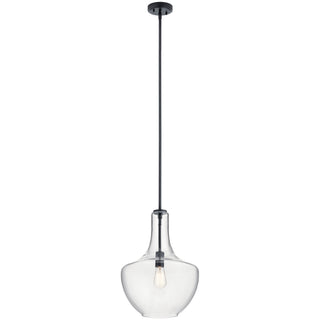 Buy black-with-clear-glass-and-clear-shade Everly Pendant by Kichler