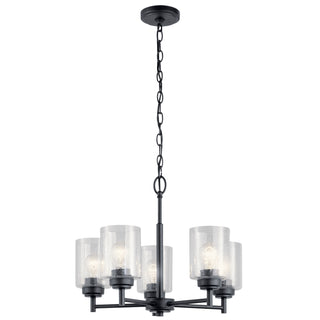 Buy black-with-clear-seeded-glass Winslow Chandelier by Kichler