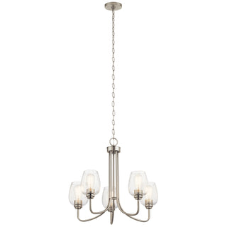Buy brushed-nickel-with-clear-seeded-glass Valserrano Chandelier by Kichler