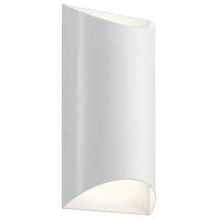 Buy white-with-clear-tempered-glass-glass Wesley Outdoor (Wet) Sconce by Kichler