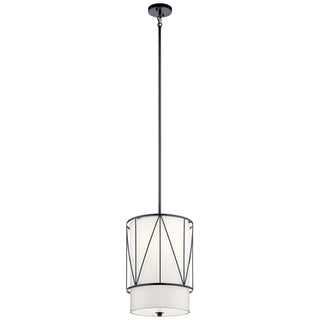 Buy black-with-clear-satin-etched-glass Birkleigh Pendant by Kichler