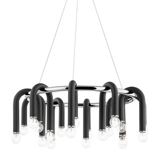 Buy polished-nickel-black Whit Outdoor (Damp) Chandelier by Mitzi