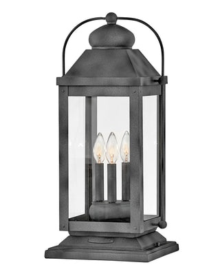Buy aged-zinc-with-clear-glass Anchorage Outdoor (Wet) Post Lantern by Hinkley