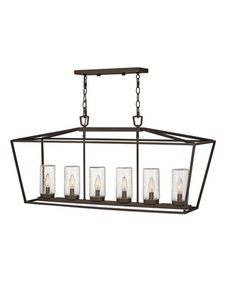 Buy oil-rubbed-bronze-with-clear-seedy-glass Alford Place Outdoor (Wet) Chandelier by Hinkley