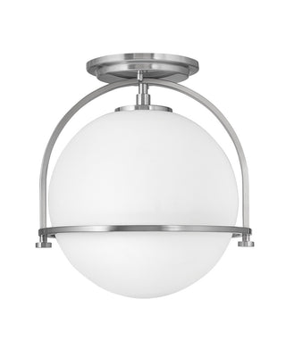 Buy brushed-nickel-with-etched-opal-glass-and-opal-shade Somerset Semi-Flush Mount Ceiling Light by Hinkley