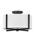 Axis Off White Semi-Flush Mount Ceiling Light by Hinkley