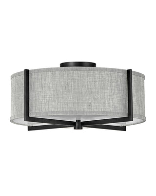 Axis Heathered Gray Semi-Flush Mount Ceiling Light by Hinkley