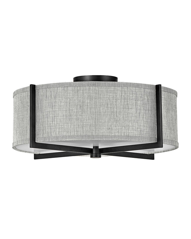 Axis Heathered Gray Semi-Flush Mount Ceiling Light by Hinkley