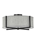 Axis Heathered Gray Flush Mount Ceiling Light by Hinkley
